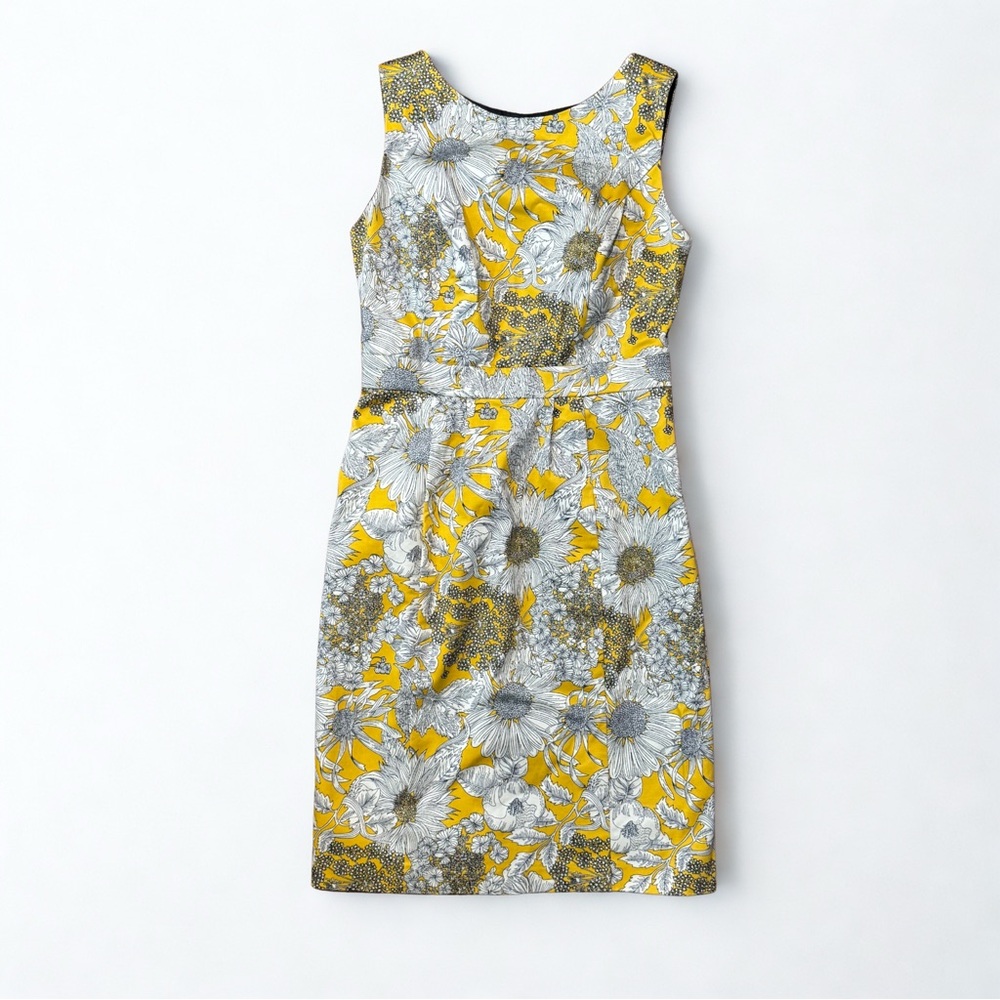 Liberty Of London for Target Yellow & Black Floral Sleeveless Dress Size 4